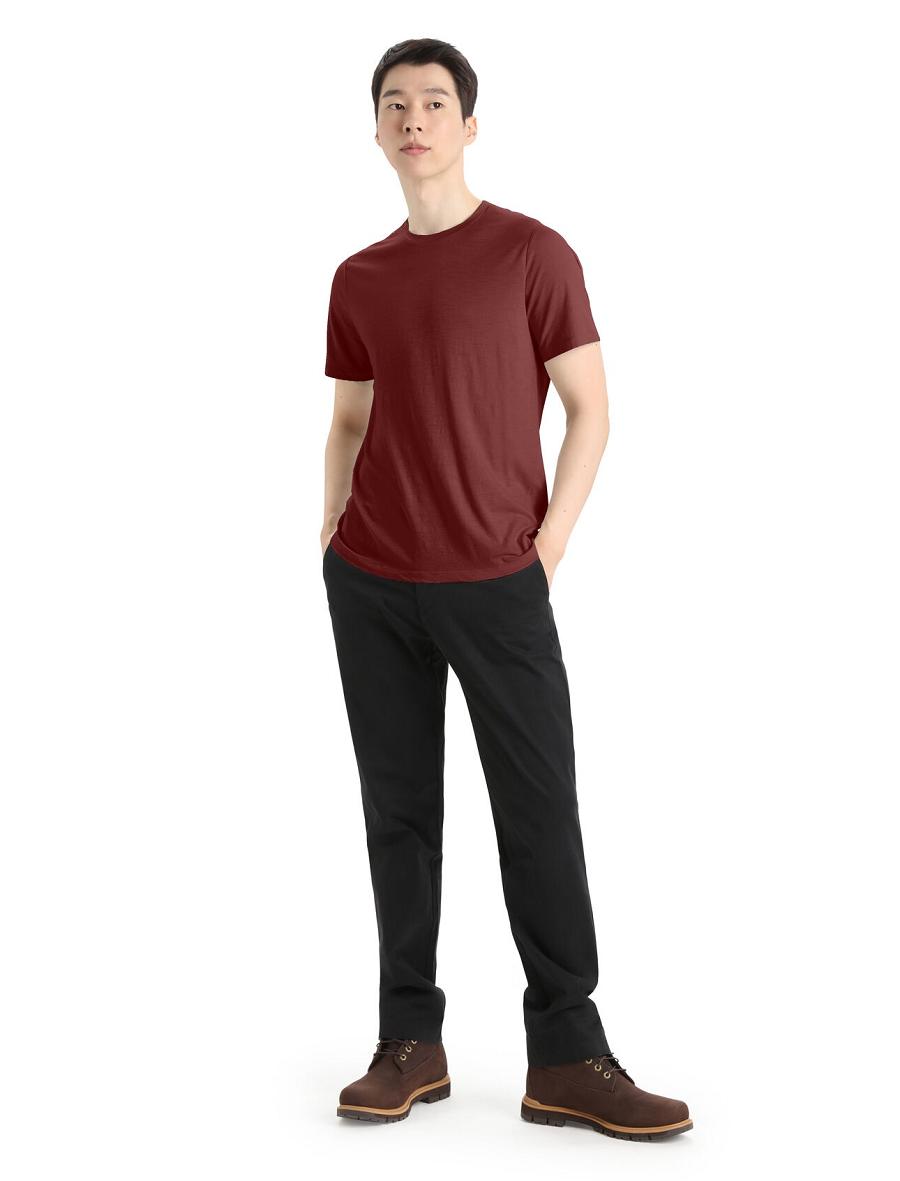 Icebreaker Merino Tech Lite II Rövid Sleeve Tee Férfi Póló Piros | HU 1163VRWD